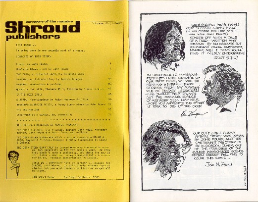 Intro Page From Original 1971 Edition of GORY STORIES QUARTERLY