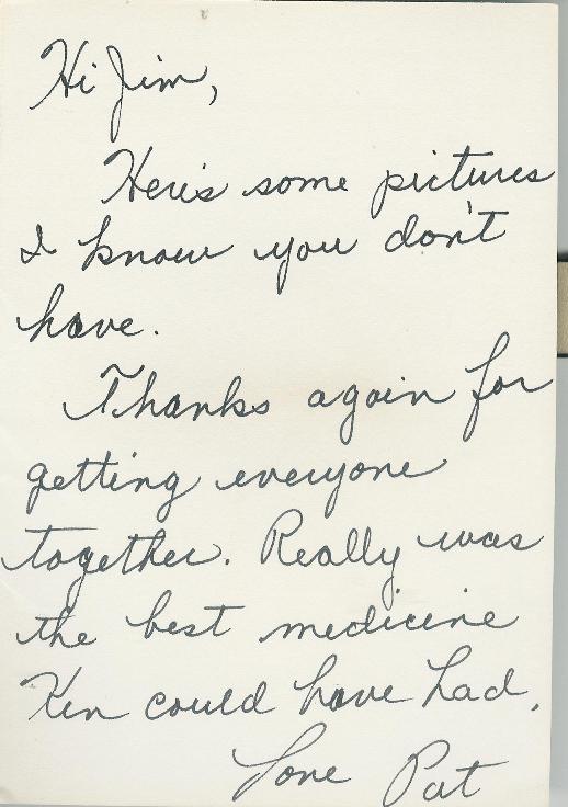 Patty’s card to Jim Valentino: Note